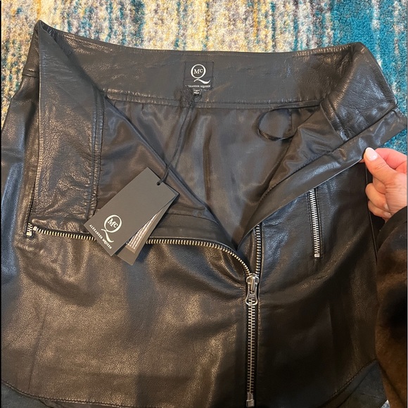 Alexander McQueen Leather Zip Biker Skirt - Picture 6 of 10